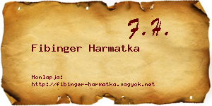 Fibinger Harmatka névjegykártya
